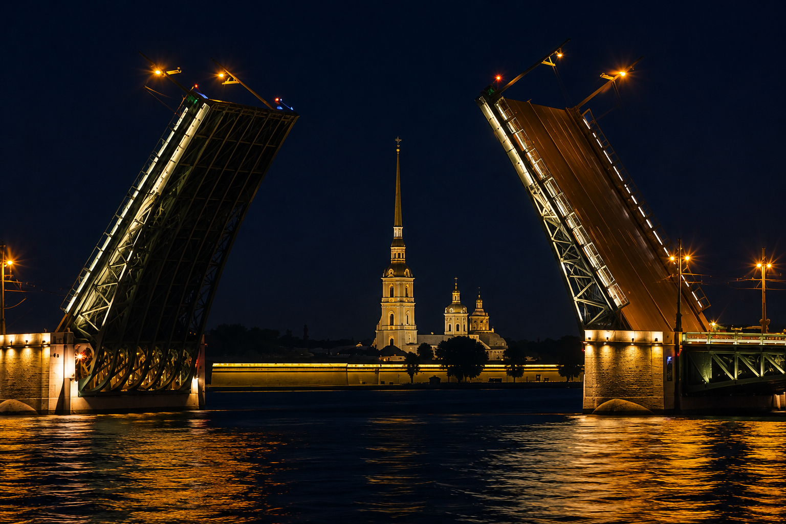 Ночная экскурсия по Неве «Мосты повисли над Невой»